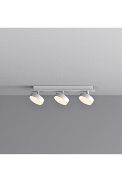 VOLSER AYDINLATMA DEKORATİF ÜÇLÜ LED SPOT AVİZE BEYAZ KASA 6500 KELVİN BEYAZ ...