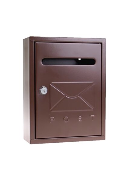 BASE Metal mailbox BROWN 260x200x75 mm