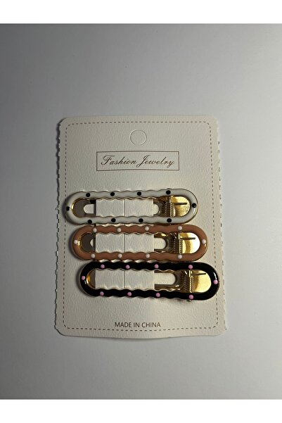 Takıöz Aksesuar Puantiyeli pens toka 3’lü