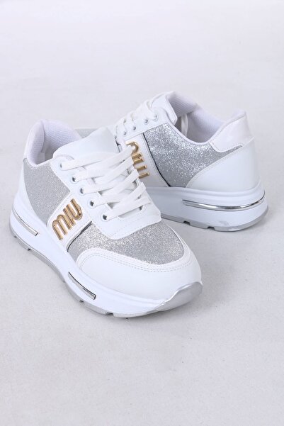 sefayol Pantofi sport pentru femei Karter White Glitter