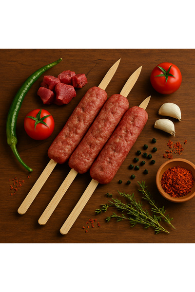 DORA Bambu Adana Şişi 24cm - 9mm Geniş Yassı Kebap Şişi (50 Adet)