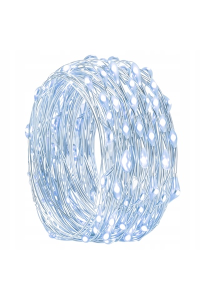 Generic 100 luminoase LED cu șir de lumini, 10 m, alb rece, impermeabil