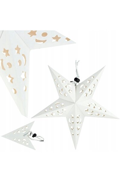 Other Ornament festiv din vitraliu cu stea din hârtie LED 3D