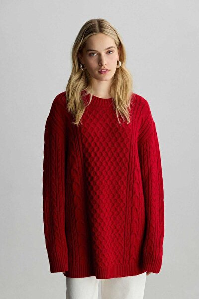 BE BLUE Red Hair Knitted Sweater