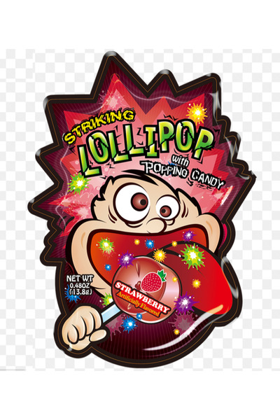Striking Lollipop Popping Strawberry 45 x 13.8g