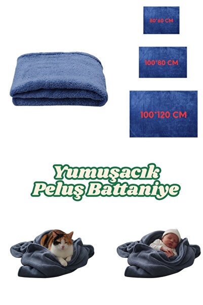 Peluş Kedi Köpek Bebek Battaniyesi Welsoft Yumuşacık Yıkanabilir
