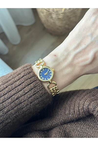 MERW June Model Gold Blue Color Metal Cord Vintage Series Women's Wristwatch