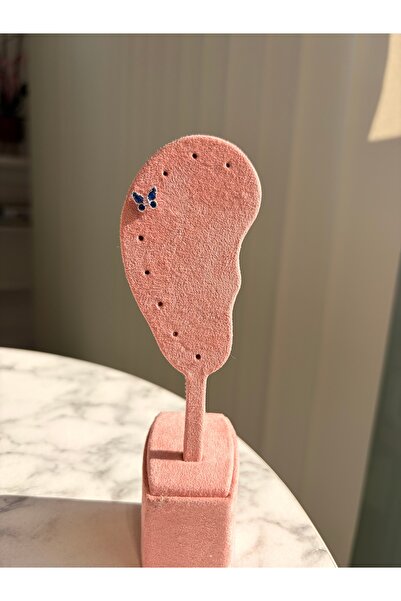 nurjewelry mavi taşlı kelebek tragus küpe