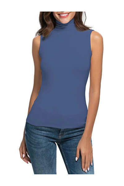 OEM Sleeveless bodysuit, summer, for women, blue L