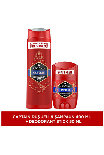 Old Spice Captain Deo Stick 50 ml + Duş Jeli 400 ml