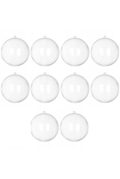 Other Acrylic DIY Ornament Set 8cm Transparent, 10 Pack