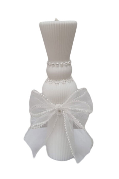 fantasialand Lumanare botez fetite-baieti, model Clepsidra, culoare ivoire