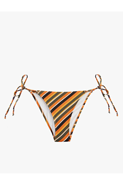 Koton Partea de jos a bikiniului cu șnururi laterale și dungi strălucitoare