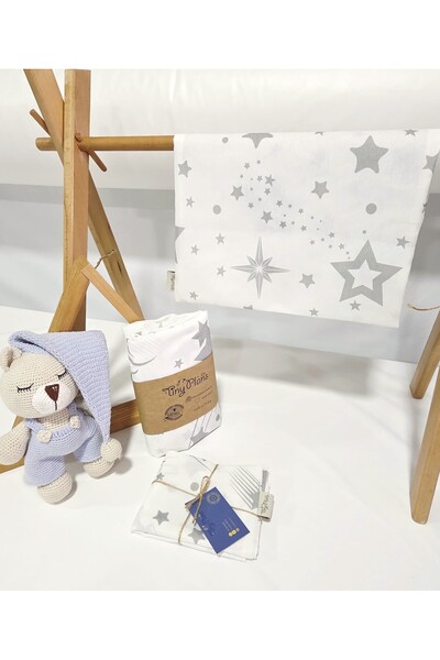 tiny plans Elastic Baby Bed Sheet - Pillowcase Set 50X80 cm