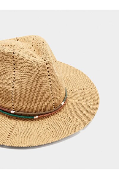 PARFOIS Kadın Boncuk Detaylı Örme Şapka