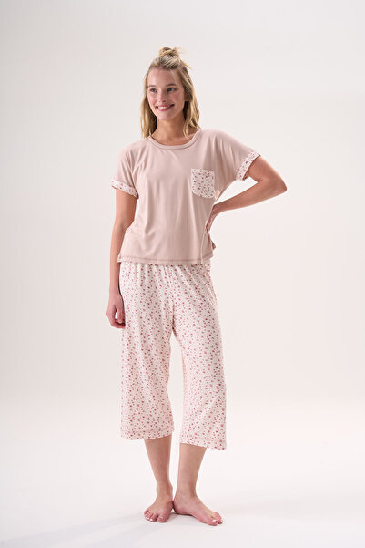 Etoile Μπαμπού Γυναικείο κοντομάνικο σετ κάπρι 26403