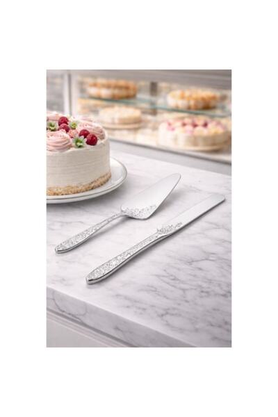 BLA BLA FOAM Set premium pentru servire tort, spumă Bla Bla, 2 piese, finisaj...