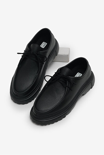 Tonny Black Men's Black Leather Comfortable Fit Men's Loafer Shoes