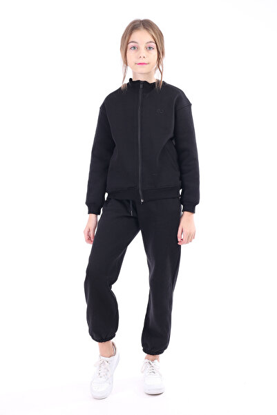 Toontoy Girl's Brown High-Neck Zippered Off-Shoulder Knitted Cardigan - 2 Yar...