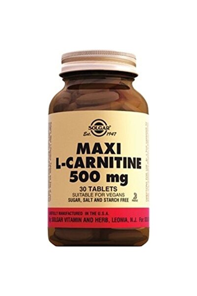 Solgar Maxi L-Carnitine 500 Mg 30 Tablets