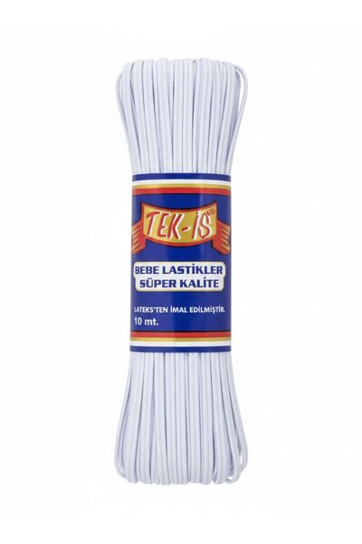 Tek-İş BEYAZ Oluklu Bebe Lastiği (4 mm)