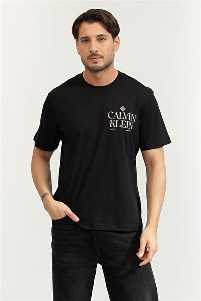 Calvin Klein SS 20S Calvin Roses Graphic Tee Ανδρικό T-Shirt με λαιμόκοψη ποδ...