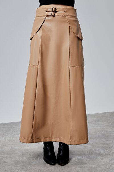 Bolivente Bej Deri Etek