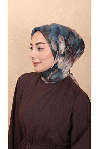 locella Soft Pamuk Eşarp Petrol Mavi