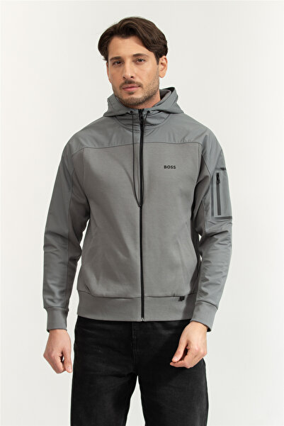 BOSS Erkek Fermuarlı Sweatshirt