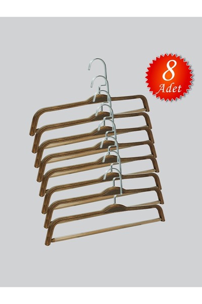 NYN Дерев'яні 8176 BARLI Lama Нікель Срібні гачки для брюк 8 штук