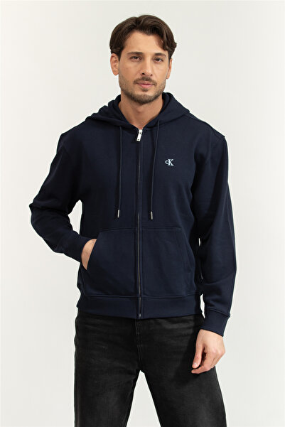 Calvin Klein Erkek LS Terry Monogram Detaylı Hoodie