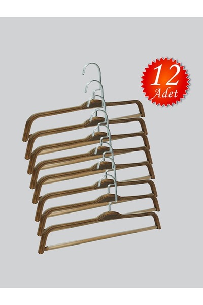 NYN Дерев'яні 8176 BARLI Lama Нікель Срібні гачки для брюк 12 штук