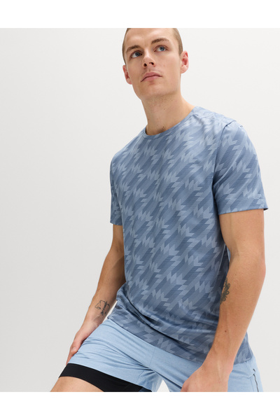 Marks & Spencer Saf Pamuklu Baskılı Bisiklet Yaka T-Shirt
