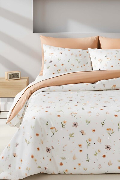 Rivaİstanbul Soft Floral Double Duvet Cover Set Cotton