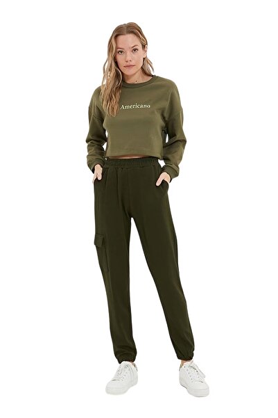 Trendyol Generic Women's sports pants, with side Functional Pocket , khaki, S