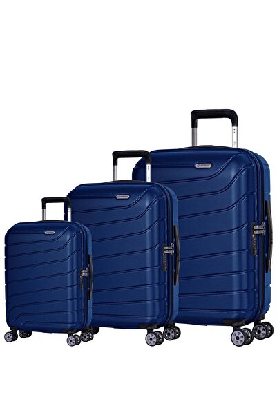 eminent Voyager Hard Side Travel Bags Trolley Luggage Set of 3 Makrolon Light...