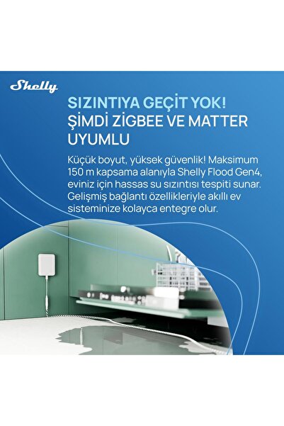 Shelly Flood Gen4 Akıllı Su Kaçak Sensörü
