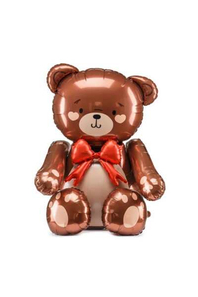 PartyBalloons Brown Bear Shaped Foil Balloon