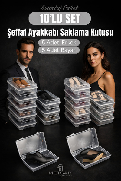 Metsar Home Set od 10 providnih kutija za cipele za muškarce i žene – Organiz...