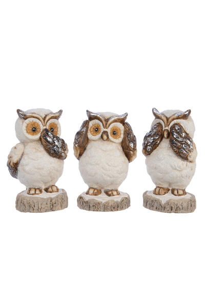 DecoDepot Figurina teracota, bufnita, 12 cm