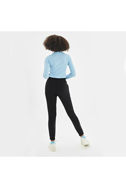 Trendyol Generic Trendyol, Pantaloni sport cu talie inalta, Negru, XS