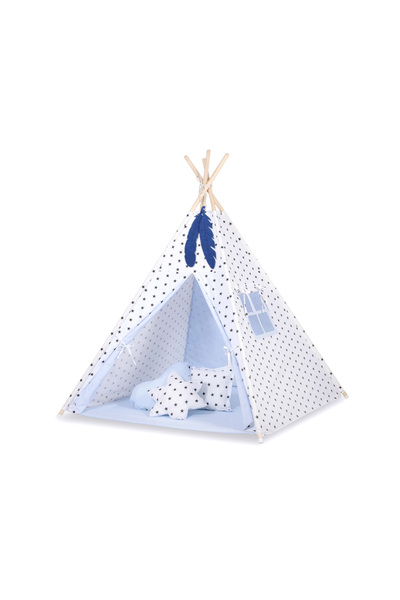 Other Cort tipi pentru copii + saltea + perne + pandantive din pene - Stele n...