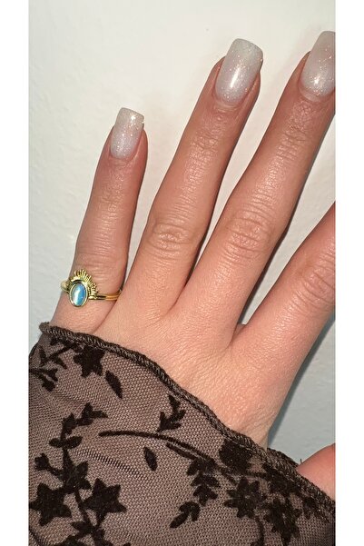 GLARE JEWELRY CO Renkli Taş Model Paslanmaz Çelik Eklem Yüzüğü Ayarlanabilir ...