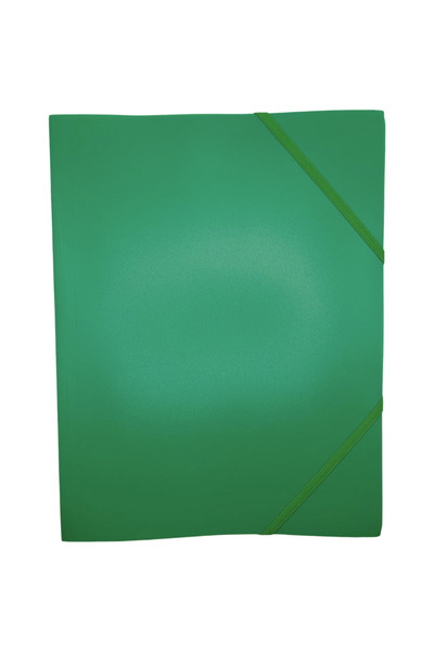 Optima Plastic Folder with Elastic Corners, 400 Microns, - Green