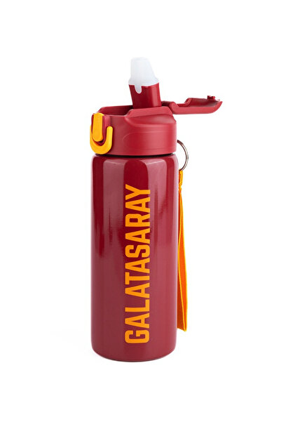 Galatasaray Lisanslı 500 ml Çelik Termos Matara Sızdırmaz Kapaklı Spor Okul S...