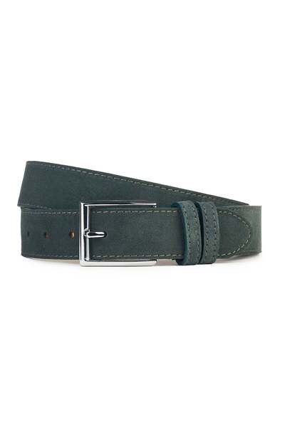 serenıa Dark green Suede Leather Belt