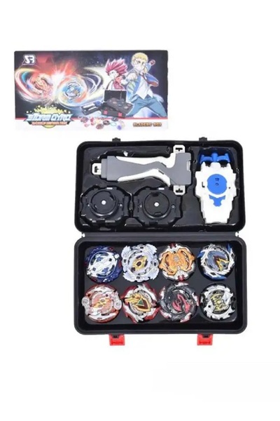 Fun Moment Multi-colored spinning top toy box