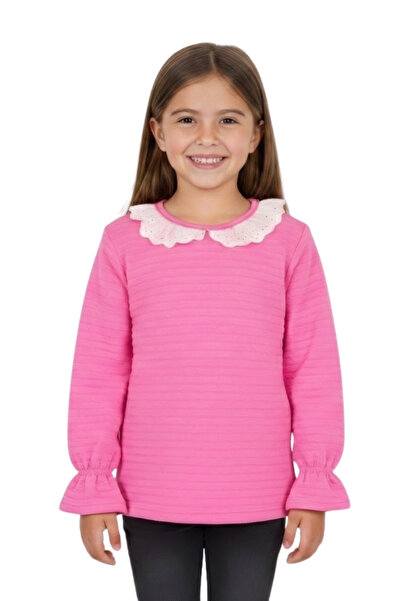 CRASSİ Bluză pentru fete cu guler din dantelă și mâneci elastice