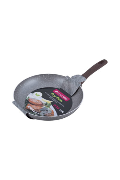 Kamille 26 cm frying pan with granite coating, sturdy aluminum body, non-stick