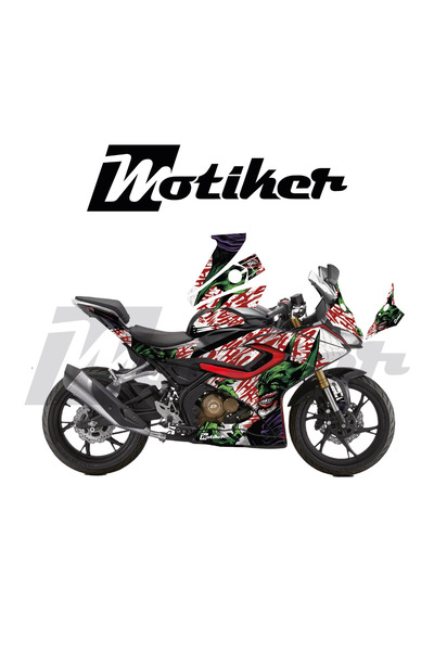 Motiker RKS SRK 125R Joker Tasarım Parçalı Kaplama Sticker Etiket Modeli